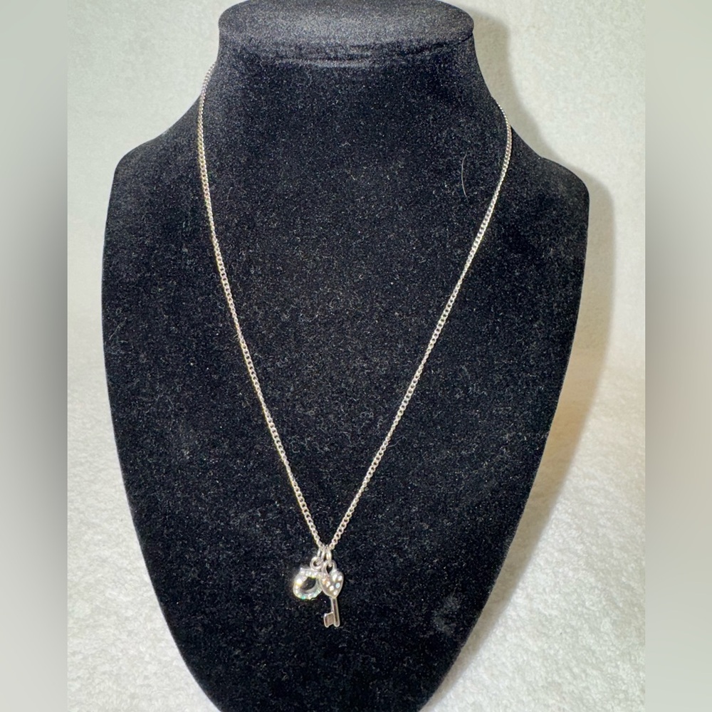 Salvatore Ferragamo Vintage Heart and key necklace.